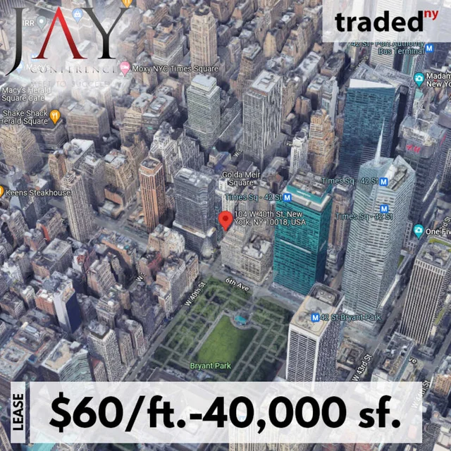 Jay Conference Signs Lease At 104 W. 40th St. In New York's Office Market With Landlord Park House