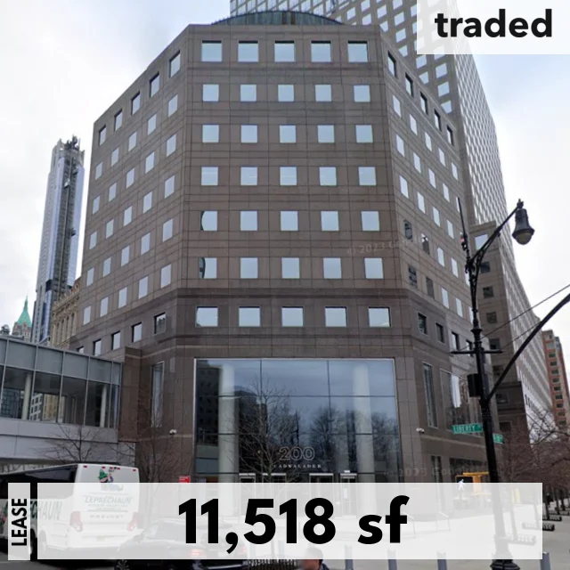 Raymond James Financial Leases 11518 Square Feet At 200 Liberty St New York From Brookfield Property Partners