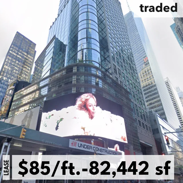 ICAP Leases Retail Space At 4 Times Sq, New York For $85/SF