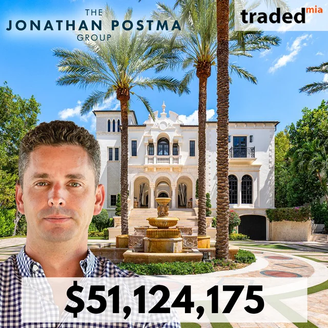 Jonathan Postma Of Coldwell Banker Represents Record Sale Of Delray Beach Single Family For $51.12M