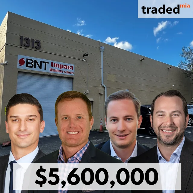 Kyle Grant Of Venture One Acquires Industrial Property From Tom Zeschke For $5.6M In Fort Lauderdale