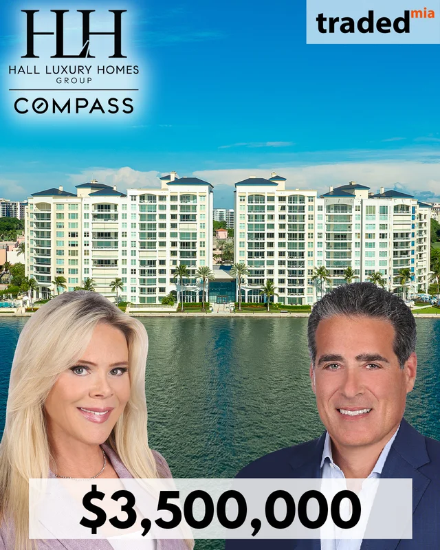 David Hall & Sonia Hall Of Compass Facilitate Sale Of Mizner Grand Condo In Boca Raton For $3.5M
