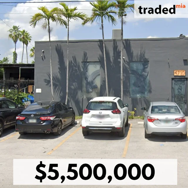 Avra Jain Acquires Manufacturing/Processing Property In Miami, FL From Guillermo Suarez For $5.5M