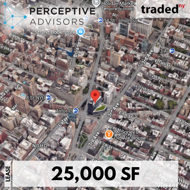 Perceptive Advisors Expands Lease At 51 Astor Place To 25,000 Square Feet In Midtown South