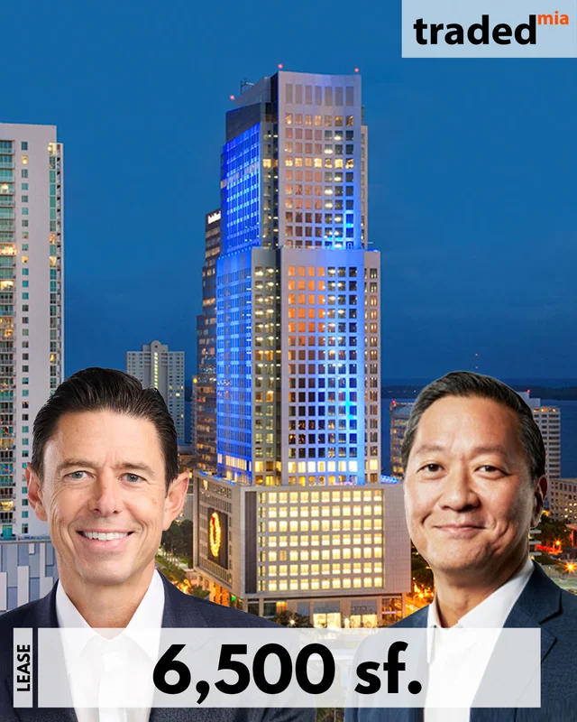 Joseph Bae And Scott Nuttall Of KKR Lease Office Space At 600 Brickell Avenue In Miami