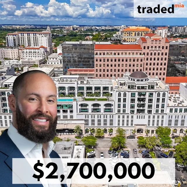 Rene Perez Of Florida Realty Of Miami Represents Both Buyer And Seller For $2.7M Coral Gables Condo