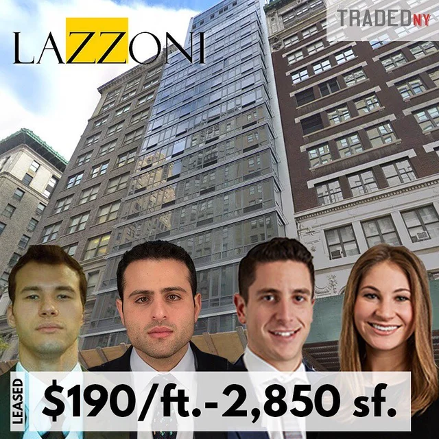 Lazzoni NYC Leases Office Space At 145 Madison Avenue In Manhattan With VCPRE And RKF Brokers