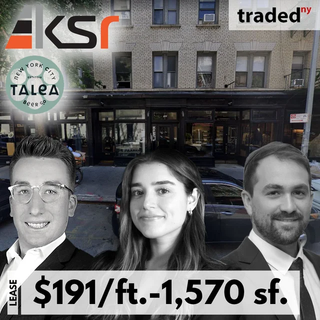 Talea Beer Inc Signs Lease For Retail Space On Christopher Street With Brokers Joshua Berkun, Maddy Soffer & Albert Halawani - KSR