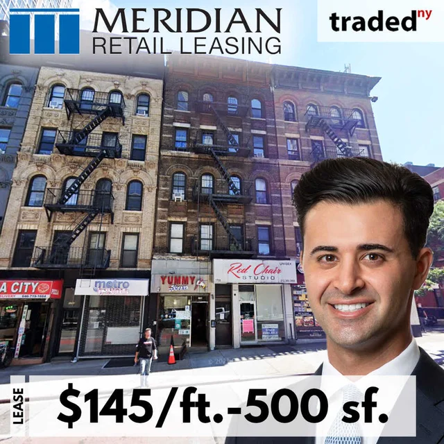 Meridian Retail Leasing Secures Lease For Retail Space At 1758 First Avenue In New York