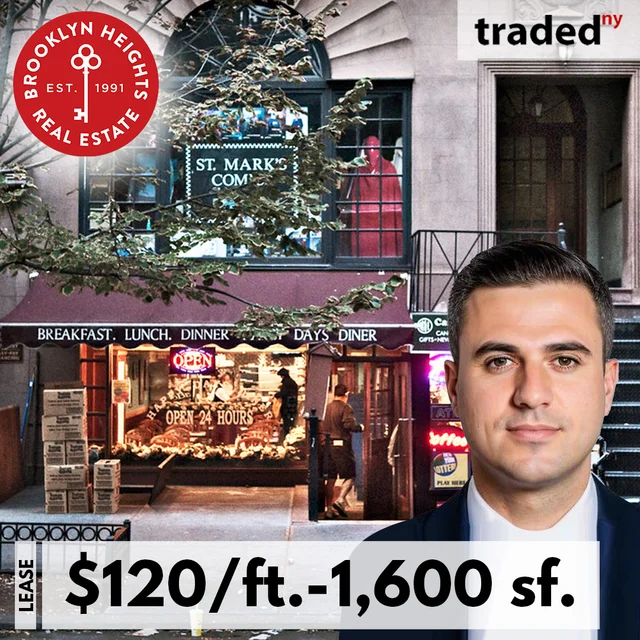 Montague Diner Lease Closed By Michael Zats & Lior Cohen In Brooklyn Heights