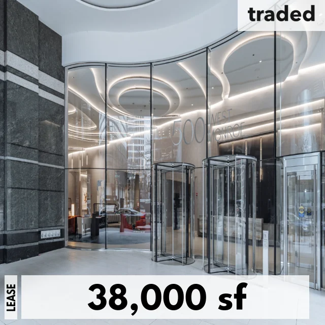RT Specialty Leases 38000 Square Feet At 500 W Monroe St Chicago From Piedmont Realty Trust