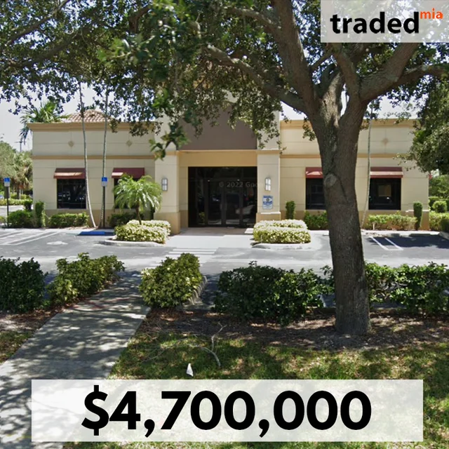 Tracy & Kathy Huang Acquire Bank/Credit Union Property On Boynton Beach Blvd For $4.7M