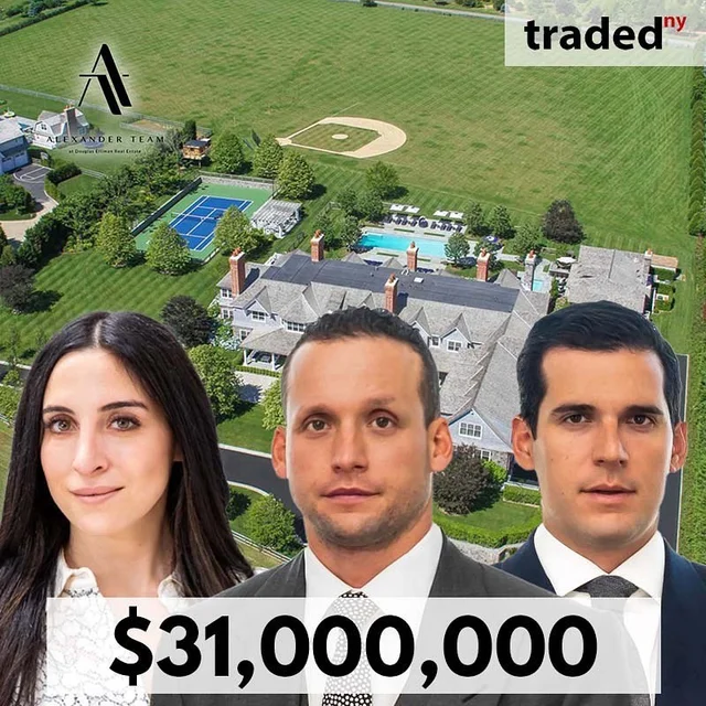 Bridgehampton SFR On 11.5 Acres Sells For $31M, Represented By Tal Alexander, Oren Alexander, And Sara Goldfarb