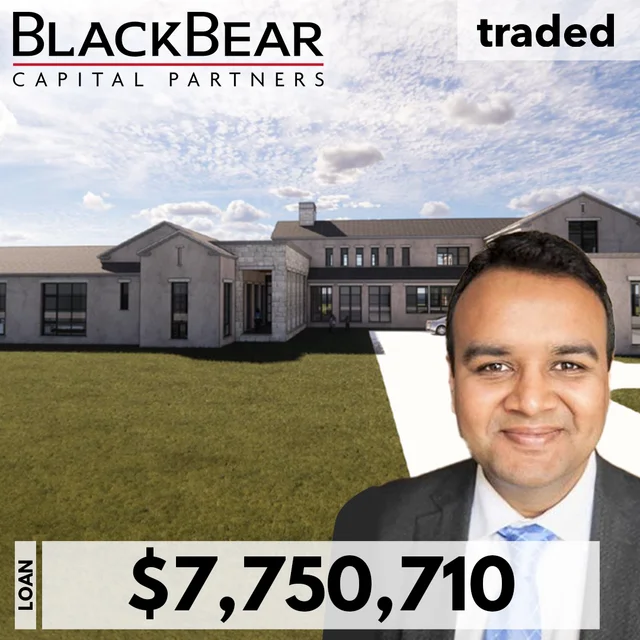 Black Bear Capital Partners’ ("BBCP")Suraj Desai Secures $7.75M Construction Loan in Texas