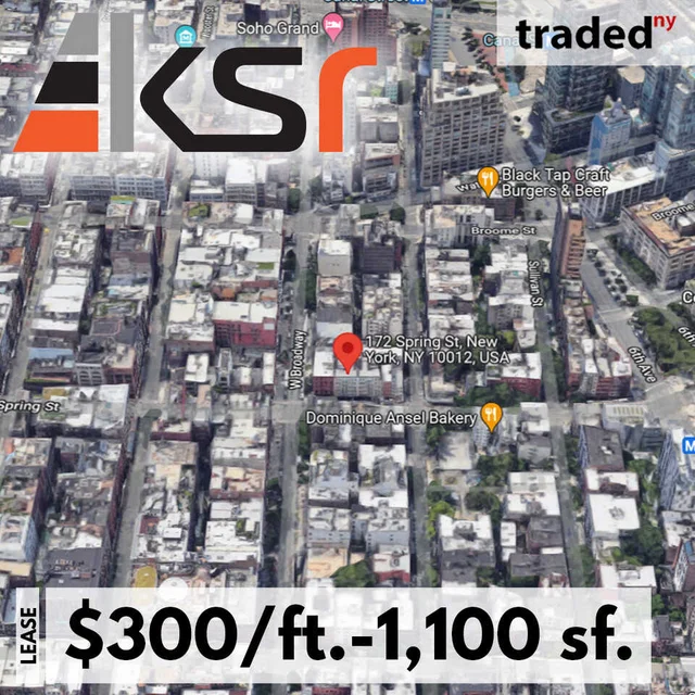 Time Equities Leases Retail Space At 172 Spring Street In New York City To Infinite Jewelry With Brokers Jack Hamadani & Akram Mozeb - KSR