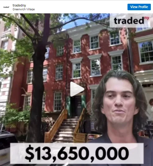 Adam Neumann Sells Greenwich Village SFR For $13.65M