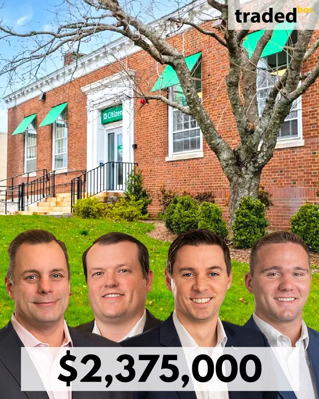 Horvath & Tremblay Sell Citizens Bank In Foxborough MA For $2.375M After Lease Secured