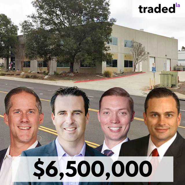 CJ Stos & Jason Richards Of Stos Partners Sell 12575 Stowe Drive For $6.5M In Poway