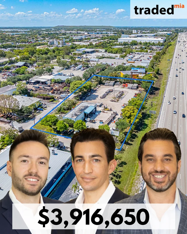 Max Boruchov, Daniel Glaser & Sam Schneider Of Imperium Capital Acquire Industrial Asset In Pompano Beach For $3,916,650