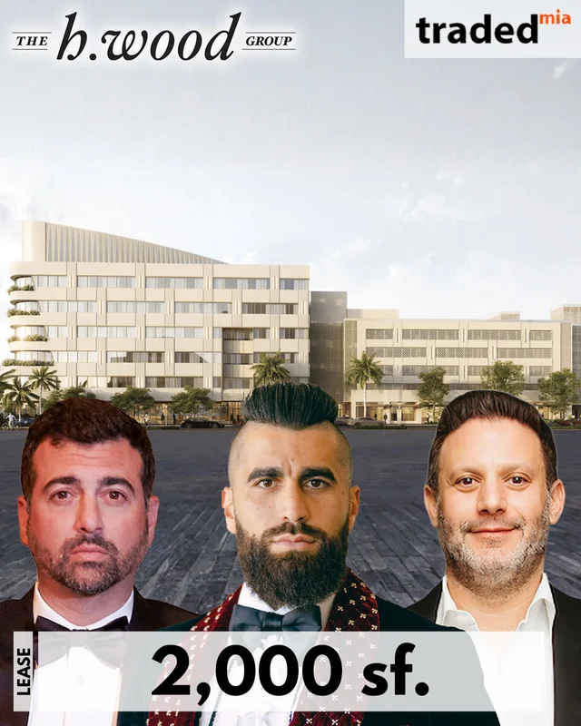 John Terzian And Brian Toll Of The H.wood Group Lease Retail Space From Robert Rivani In Miami Beach