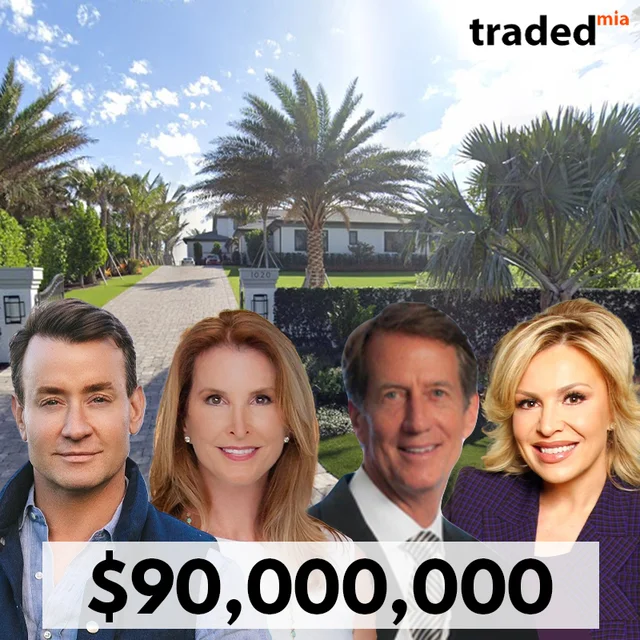 Douglas Elliman Brokers Sell Manalapan SFR On S Ocean Blvd For $90M Involving Sellers Victoria & Paul Saunders