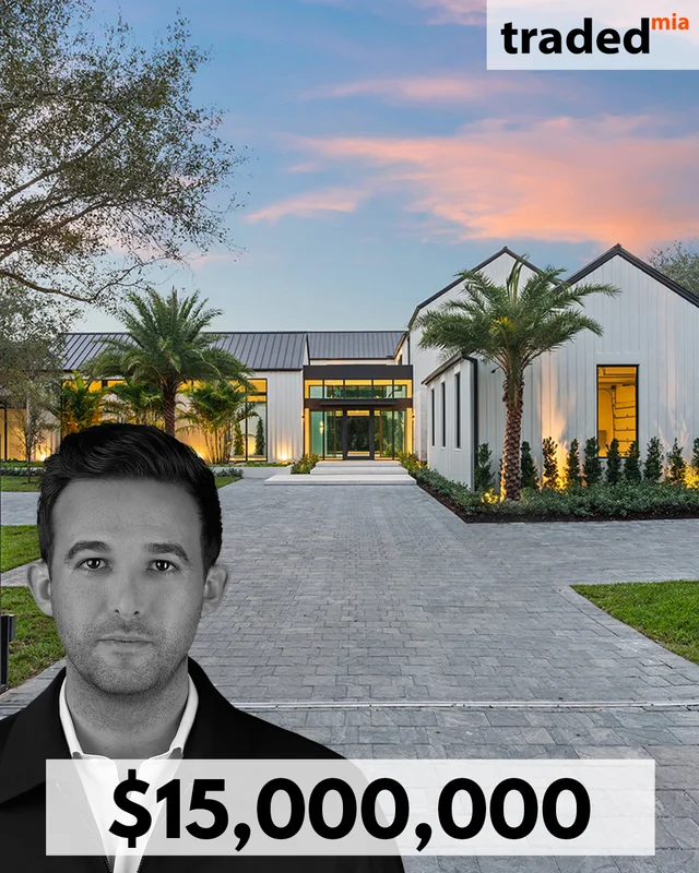 Stefano Balli Of One Sotheby's International Realty Represents Seller In Sale Of Pinecrest Home For $15M