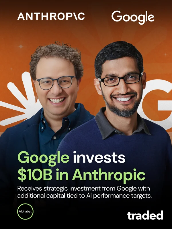 Alphabet Invests $10 Billion In AI Company Anthropic Valued At $350 Billion