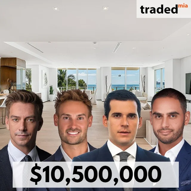 Oceanfront Condo In Miami Beach Sells For $10.5M With Buyer's Rep Reid Heidenry & Marko Gojanovic And Seller's Rep Oren Alexander & Isaac Lustgarten