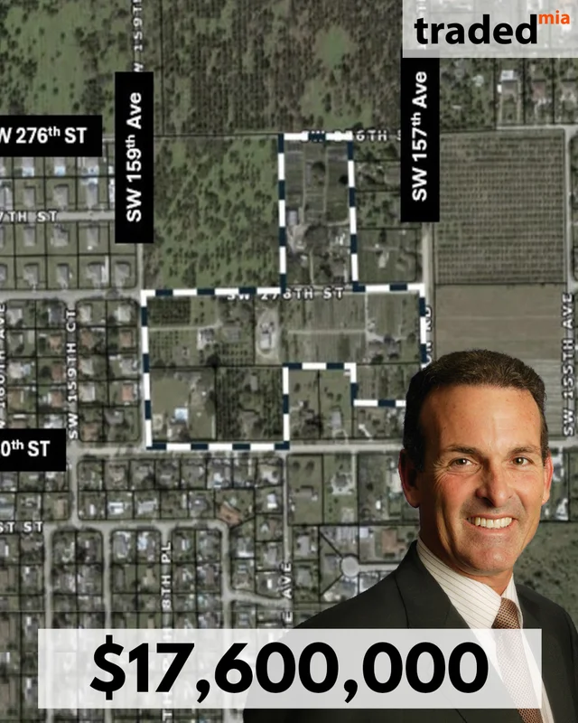 Stuart Miller Of Lennar And TPG AG EHC III Acquire Development Site In Homestead For $17.6M