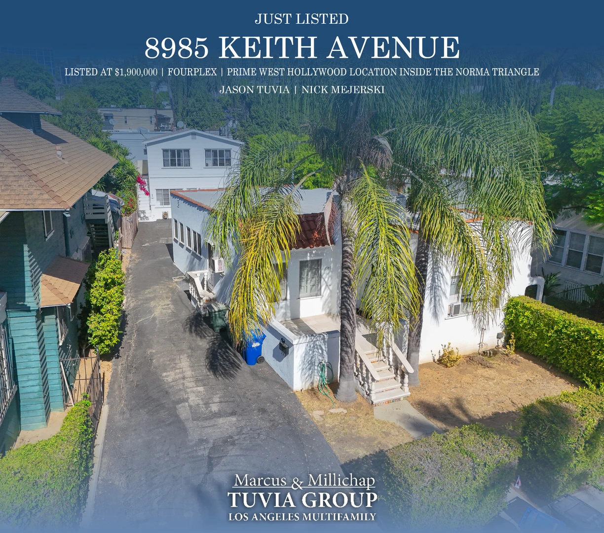 Four Unit Spanish Style Apartment Building at 8985 Keith Avenue