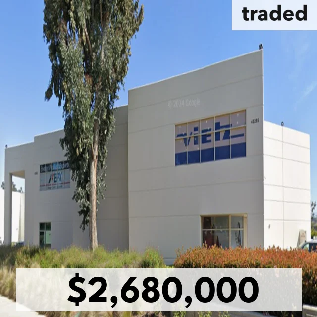 Forum Capital, LLC Acquires Property At 43223 Business Park Dr In Temecula For $2.68M