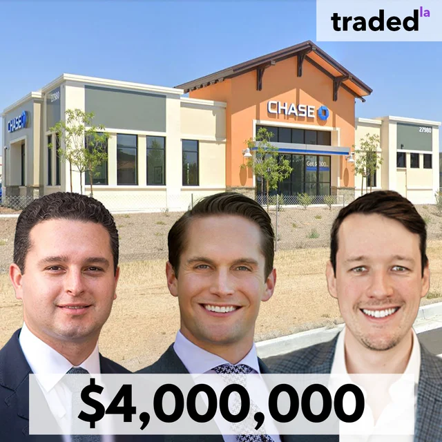 SRS Real Estate Partners Represents Seller In $4M Sale Of Chase Bank In Murrieta