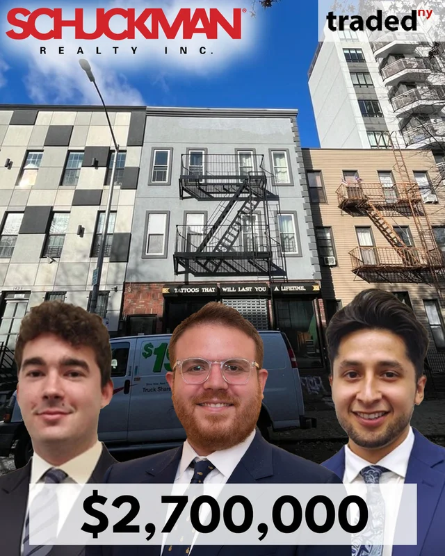 Brian Lynch & Tadgh Macaulay Of TLOA Servicing Sell Mixed-Use Building At 1427 Dekalb Avenue For $2.7M