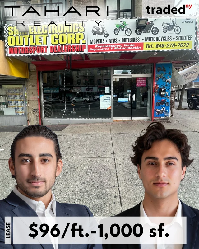 Adam Amsalem Leases Retail Space To Legacy Barber Salon At 1320 Saint Nicholas Avenue
