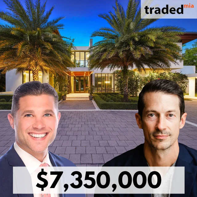 Alec Machiels & Sarah Bennison Sell Pinecrest Single Family Home For $7.35M With Brett Eaglstein & Benjamin Moss As Buyer’s Reps