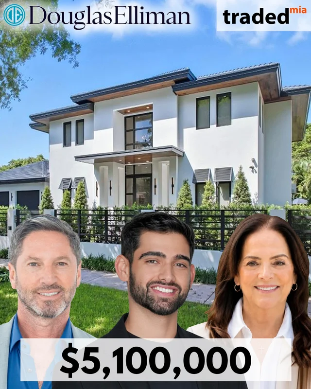 Fernando Rodriguez, Pietro Belmonte & Esther Prat Of Douglas Elliman Sell Coral Gables Home For $5.1M