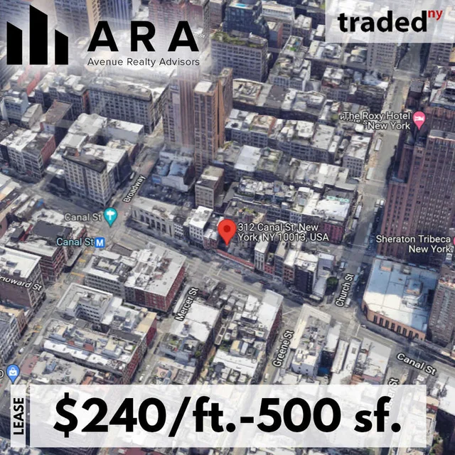 Trans World Equities Leases Retail Space To Canal Exotics At 312 Canal Street, Tribeca, Manhattan