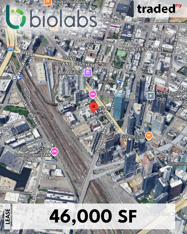 BioLabs@NYU Langone Leases 46000 Square Feet At 45-18 Court Square West In Long Island City