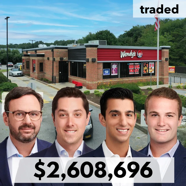 Wendy's In Plainville, CT Sold For $2.61M With Brokers Josh Kanter, Anthony D'Ambrosia, Stewart Hickey & Glen Kunofsky