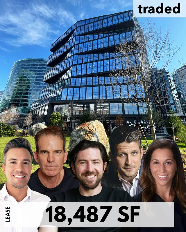 Charlie Robinson & Ciarán McGuigan Lease 18487 SF Office At 111 Harbor Way Boston For 15 Years