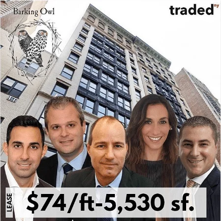 Barking Owl Sound Leases 5,530 SF Office Space At 24-28 West 25th Street In Flatiron