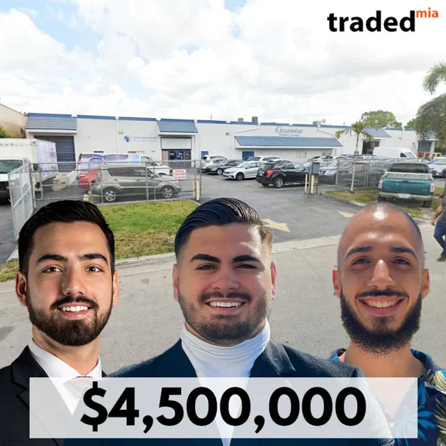 Omar Ortega Sells Industrial Property In Opa-Locka For $4.5M With Brokers Raul Pino, Pablo Vignolo & Junior Ferrer