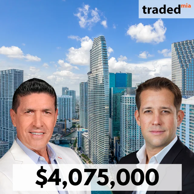 Condo At Aston Martin Residences In Miami Sold For $4.075M With Seller's Reps Matias Alem & Sergio Balinotti