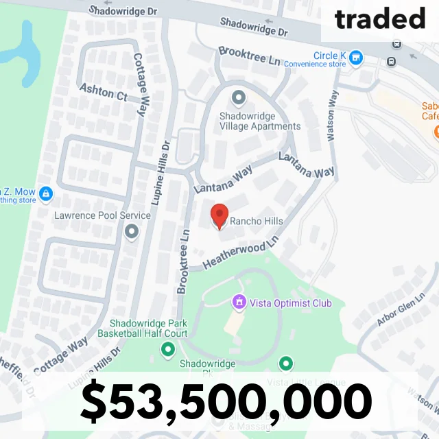 Gelt Inc. Acquires Multifamily Property At 856 Heatherwood Ln In Vista For $53.5M