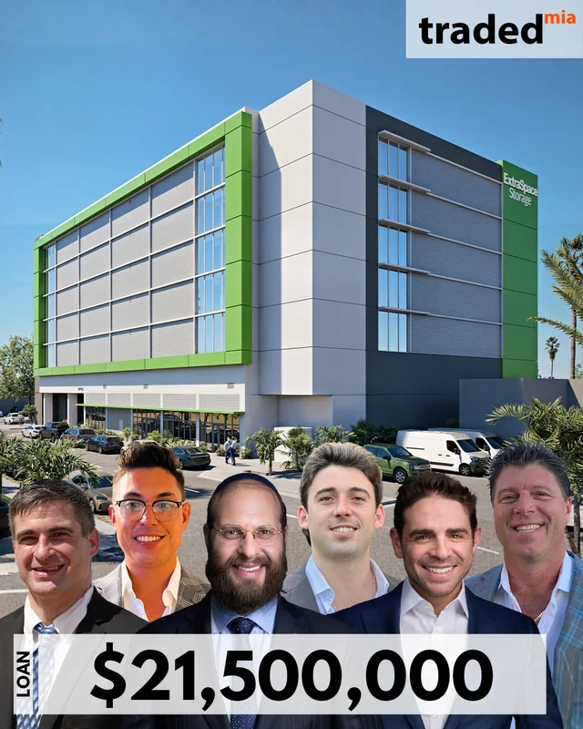 Ryan Briggs, Mitchell Feldman, Jordan Feldman, And Rex Guzman Secure $21.5M Construction Loan For Self Storage In Miami