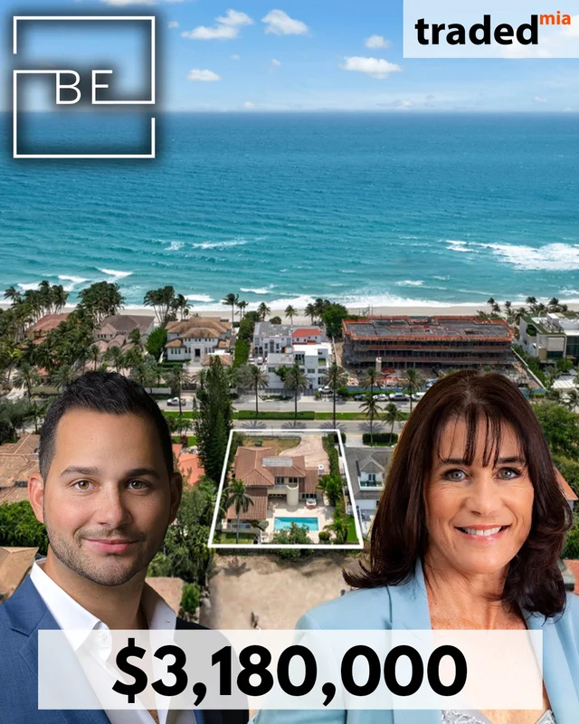 Jonathan Bigelman & Lydia Eskenazi Of ONE Sotheby's International Realty Complete Sale Of Golden Beach Home For $3.18M
