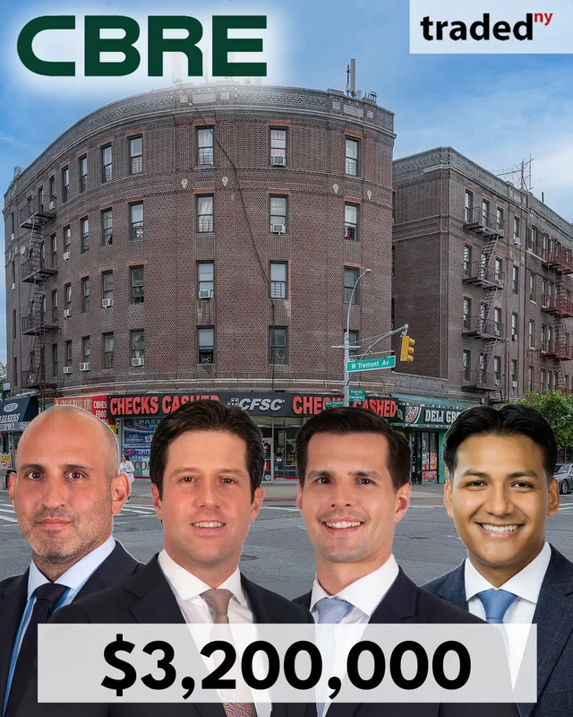CBRE Brokers Robert Shapiro Ian Brooks Nicholas Kontos David Garcia Complete Bronx Multifamily Sale For $3.2M