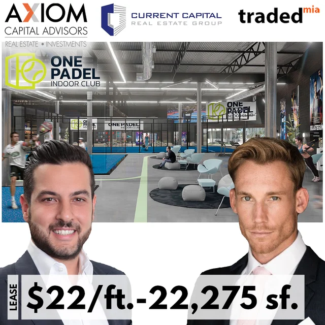 One Padel Indoor Club Leases Industrial Space In Miami For $22/ft