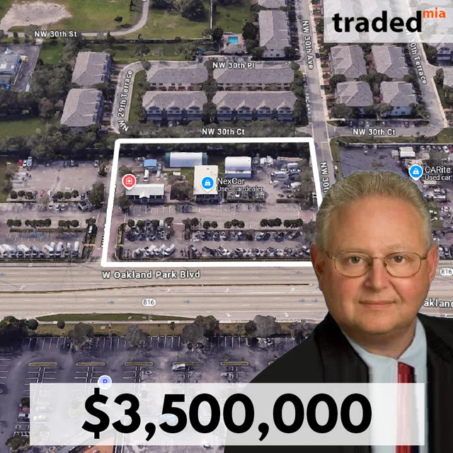 Nexcar Acquires 2,678 SF Retail Property In Oakland Park From SAFCO For $3.5M