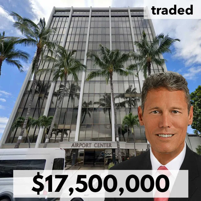 Airport Center Office Tower In Honolulu, HI Sold For $17.5M With Buyer's Rep Cushman & Wakefield And Seller's Rep CBRE